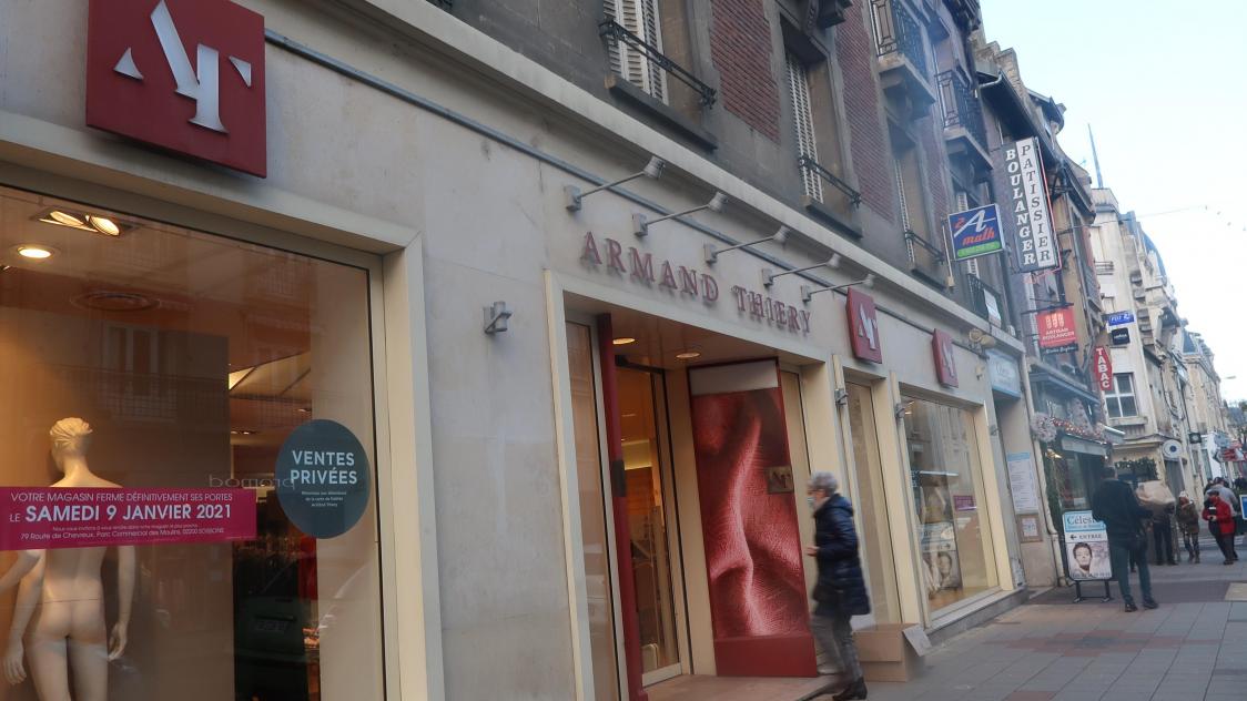 La boutique Armand Thiery du centre ville de Soissons va fermer